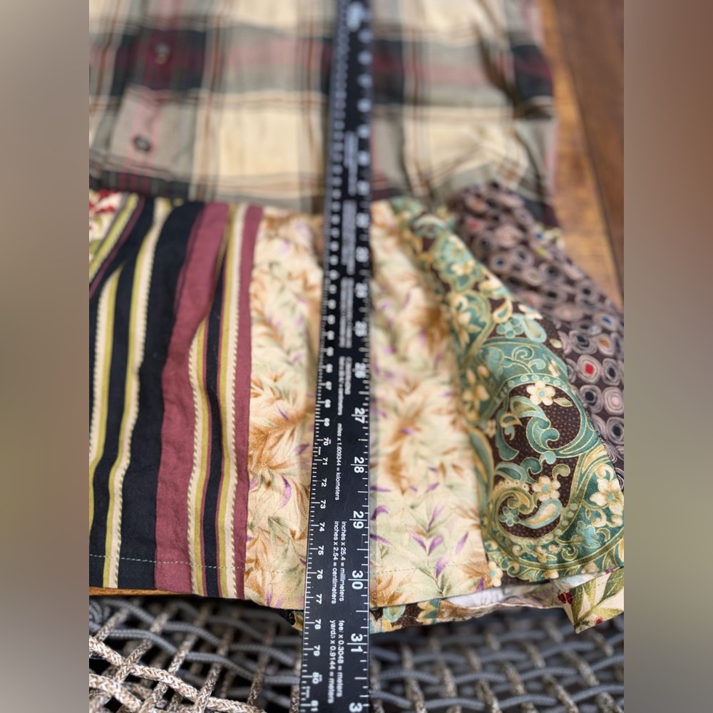 Upcycled Plaid Patchwork Tunic - Multicolor - Picture 5 of 7